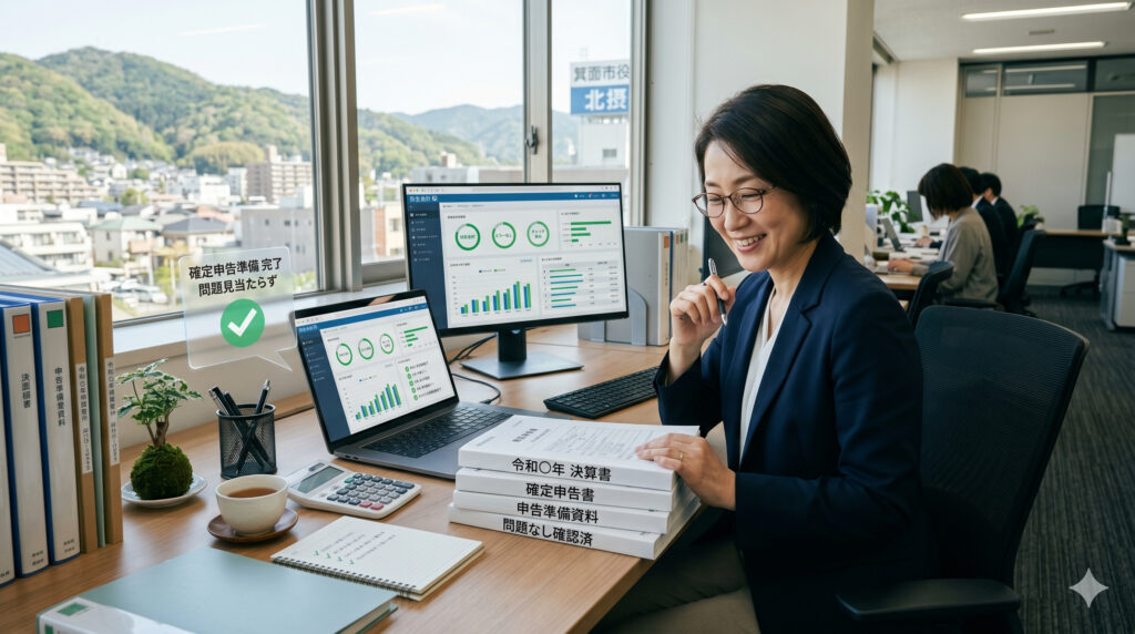 確定申告・決算書類をスムーズに準備するイメージ