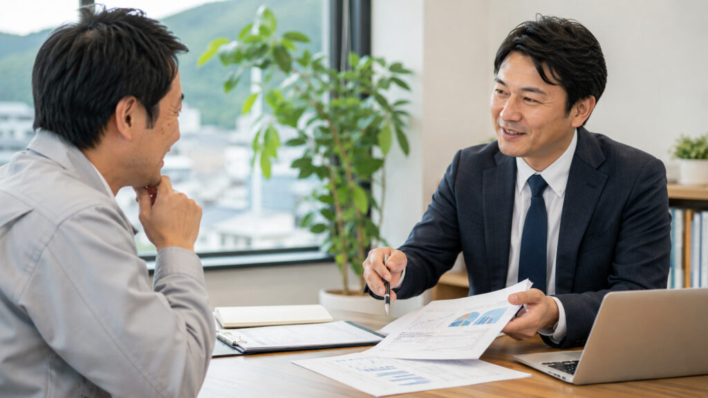 箕面市で社長の悩みに答える税理士のイメージ
