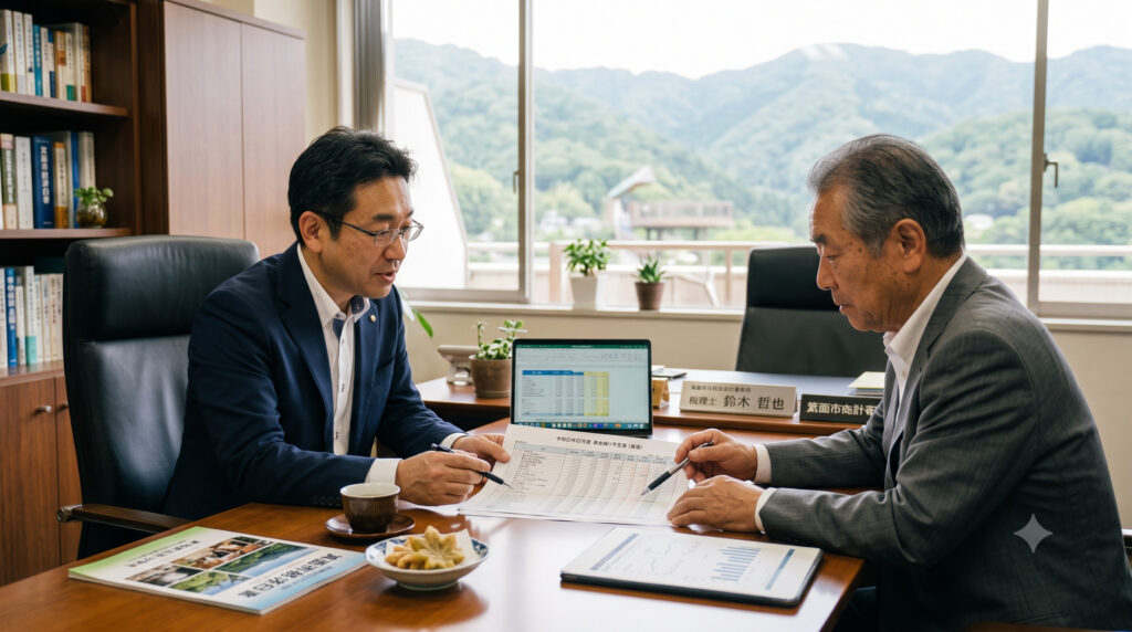 箕面で資金繰り表を確認するイメージ