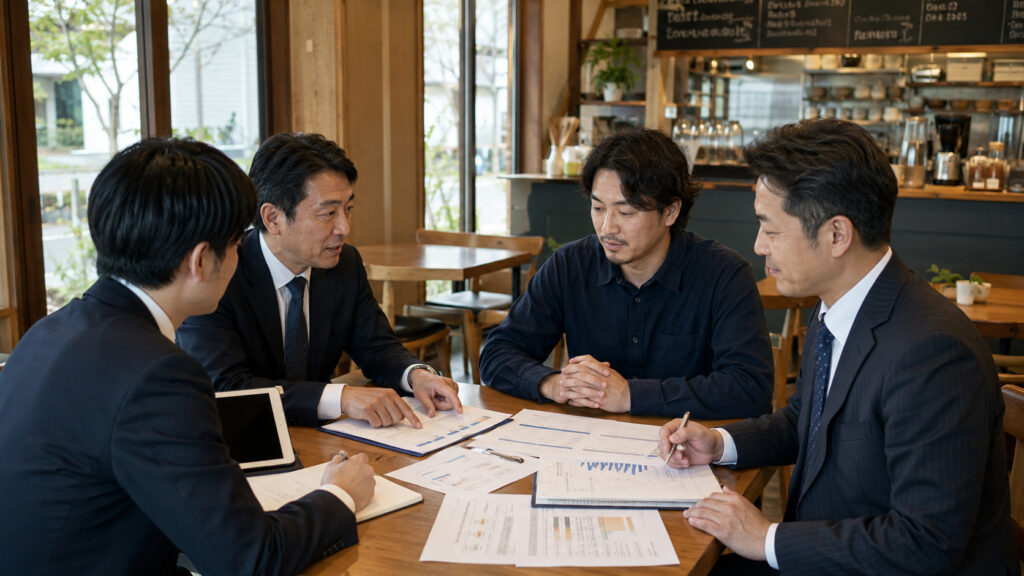 箕面で銀行融資の相談をするイメージ