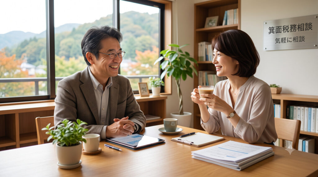 気軽に相談できる税理士がいる安心感のイメージ