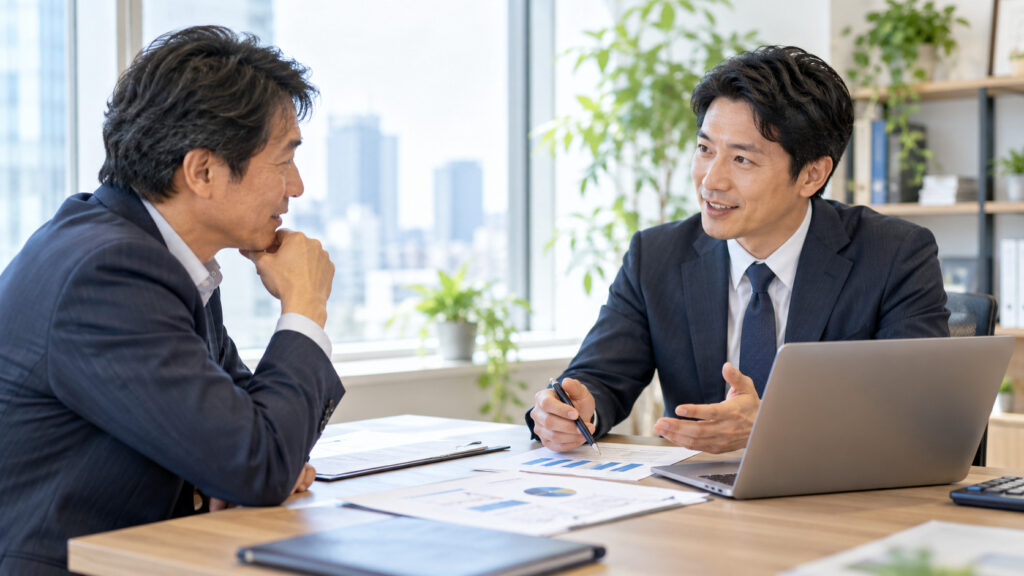 法人顧問の経験について相談するイメージ
