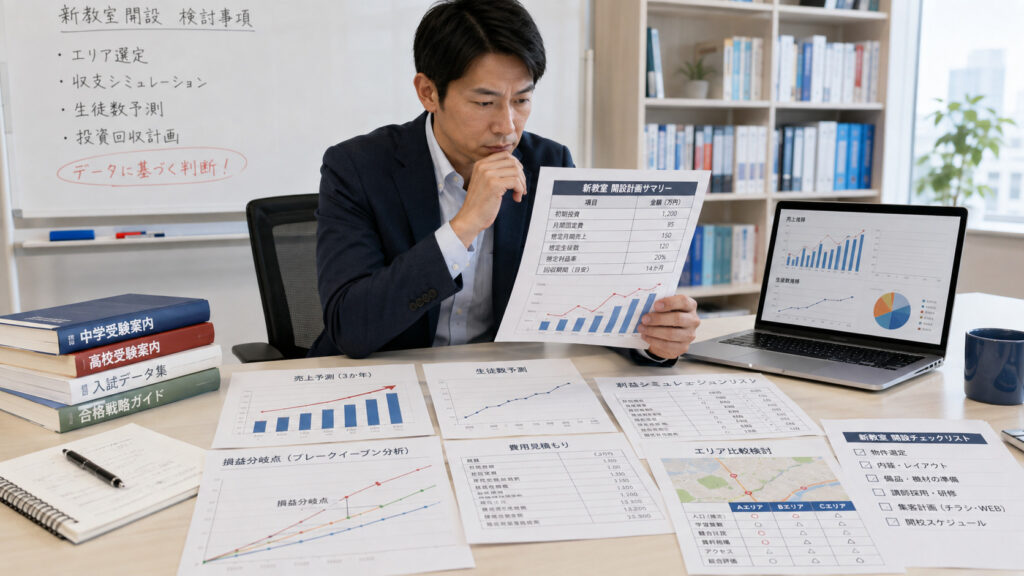 新教室の出店を数字で判断するイメージ