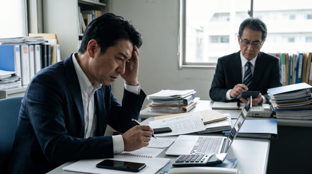 顧問税理士との関係に悩む経営者のイメージ